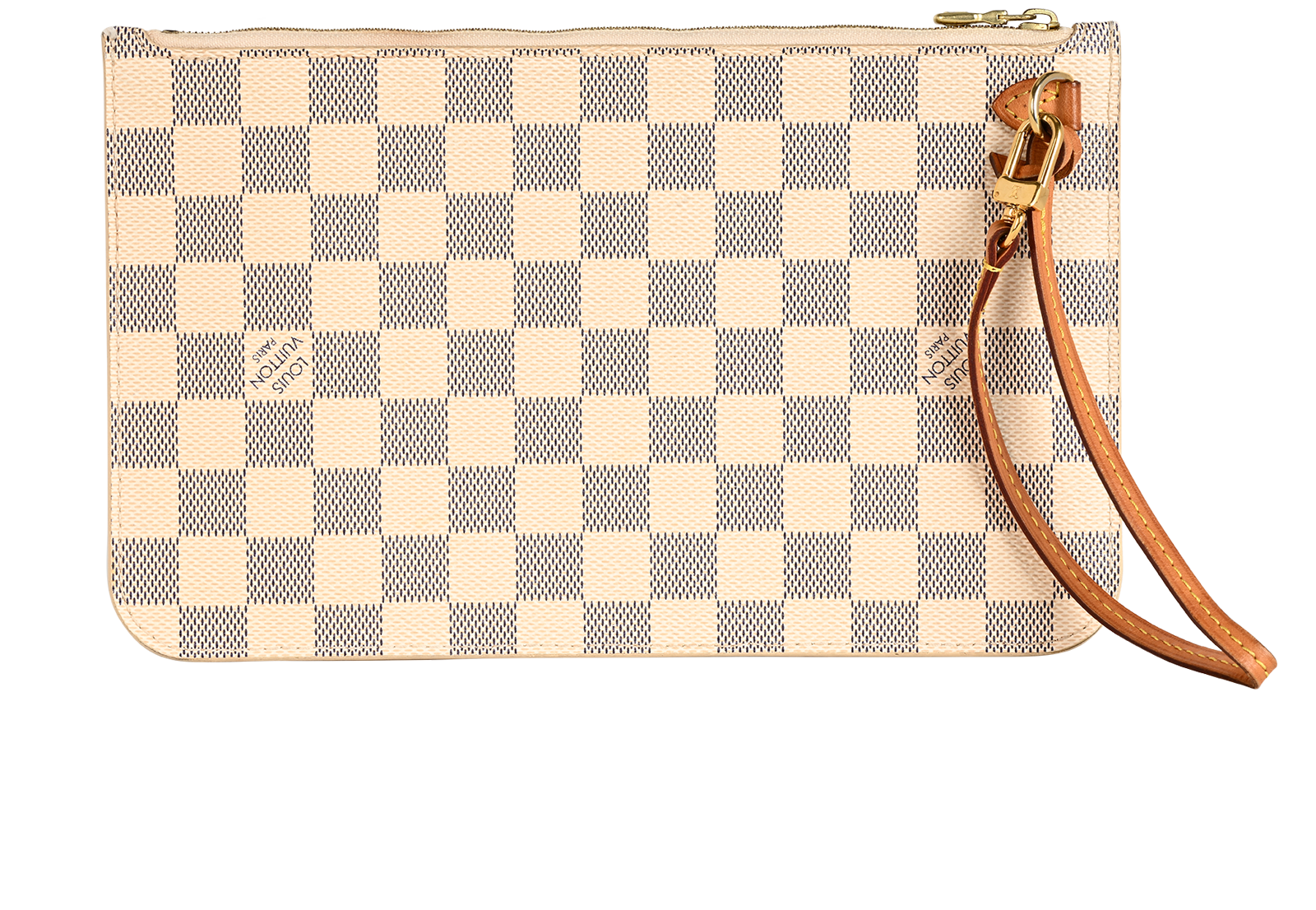 Louis Vuitton Neverfull Pouch, &pound;295, Accessories, White, Canvas, Back view